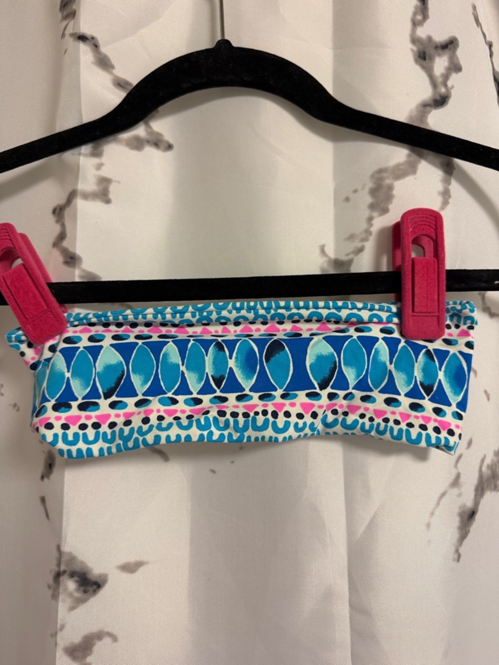 Lilly Pulitzer High Tide Navy Sugar Mambo Headband With Mask Buttons